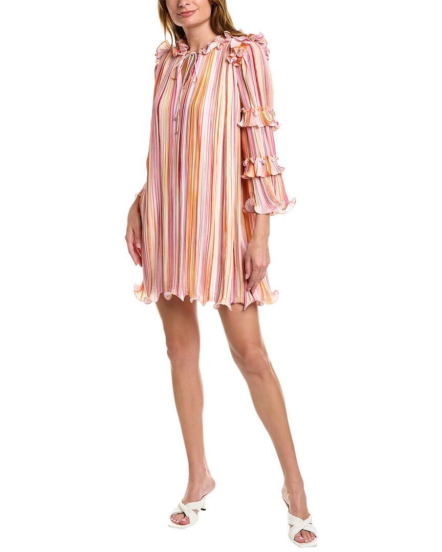 Bcbgmaxazria Accordion Pleated Shift Dress