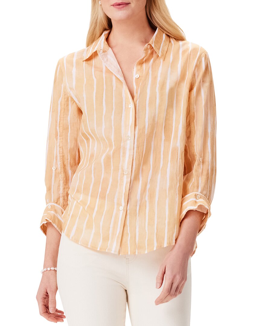 Nic+Zoe Watercolor Stripe Girlfriend Shirt