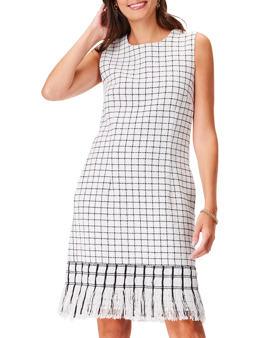 Nic+Zoe Grid Fringe Mix Dress