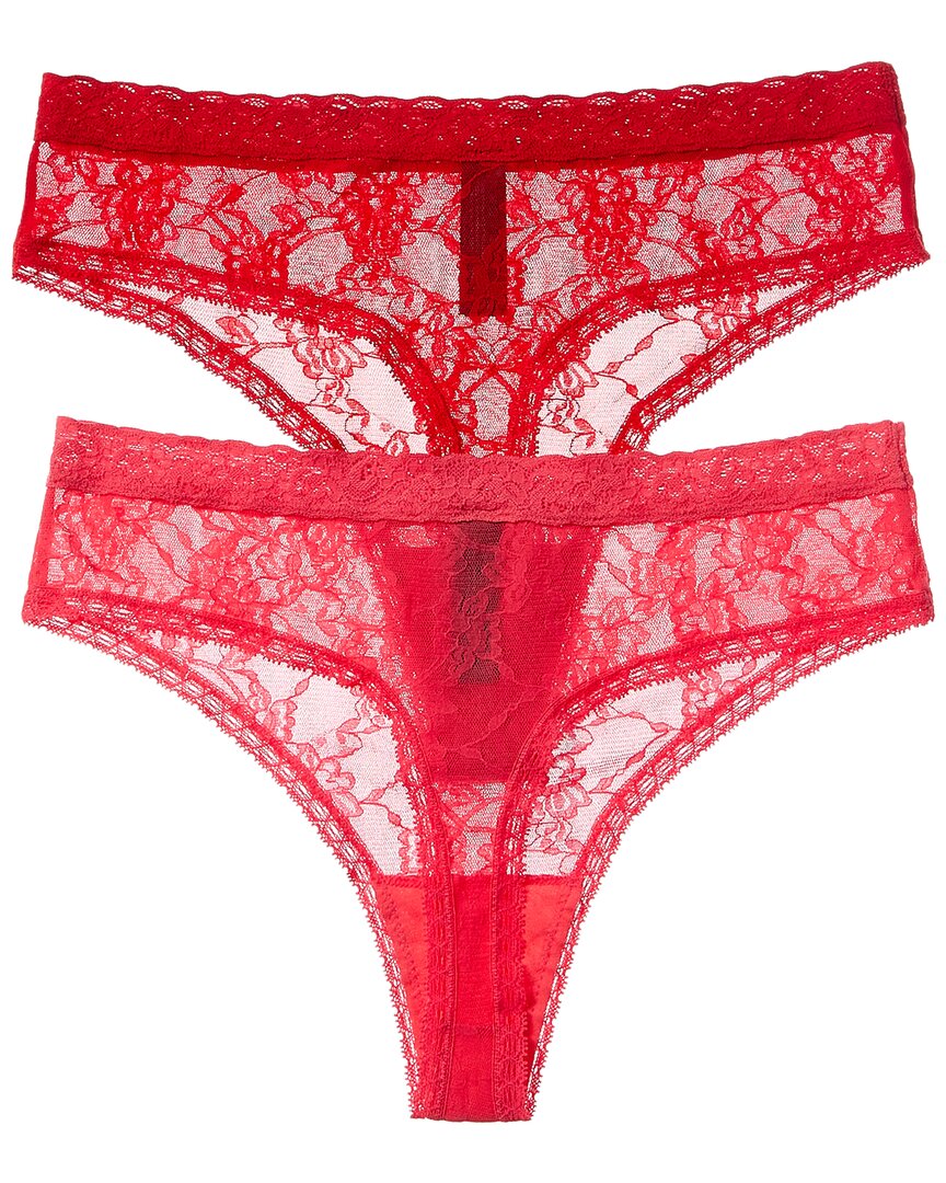 Natori 2Pk Bliss Allure Lace Thong