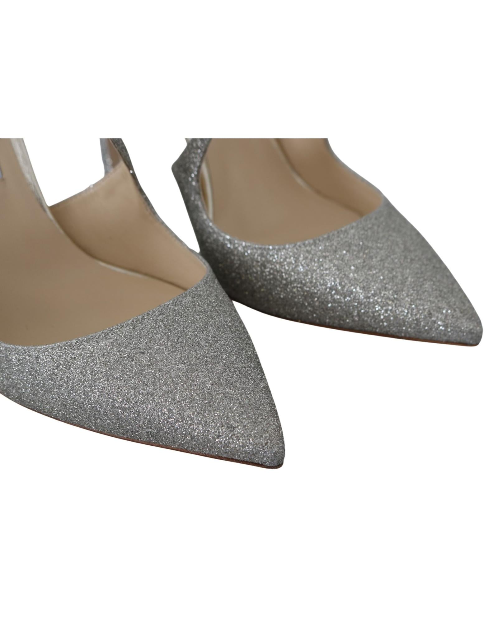 Jimmy Choo  Love 100 Glitter Pumps - Silver