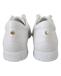 Jimmy Choo Embossed Logo Leather Sneakers39