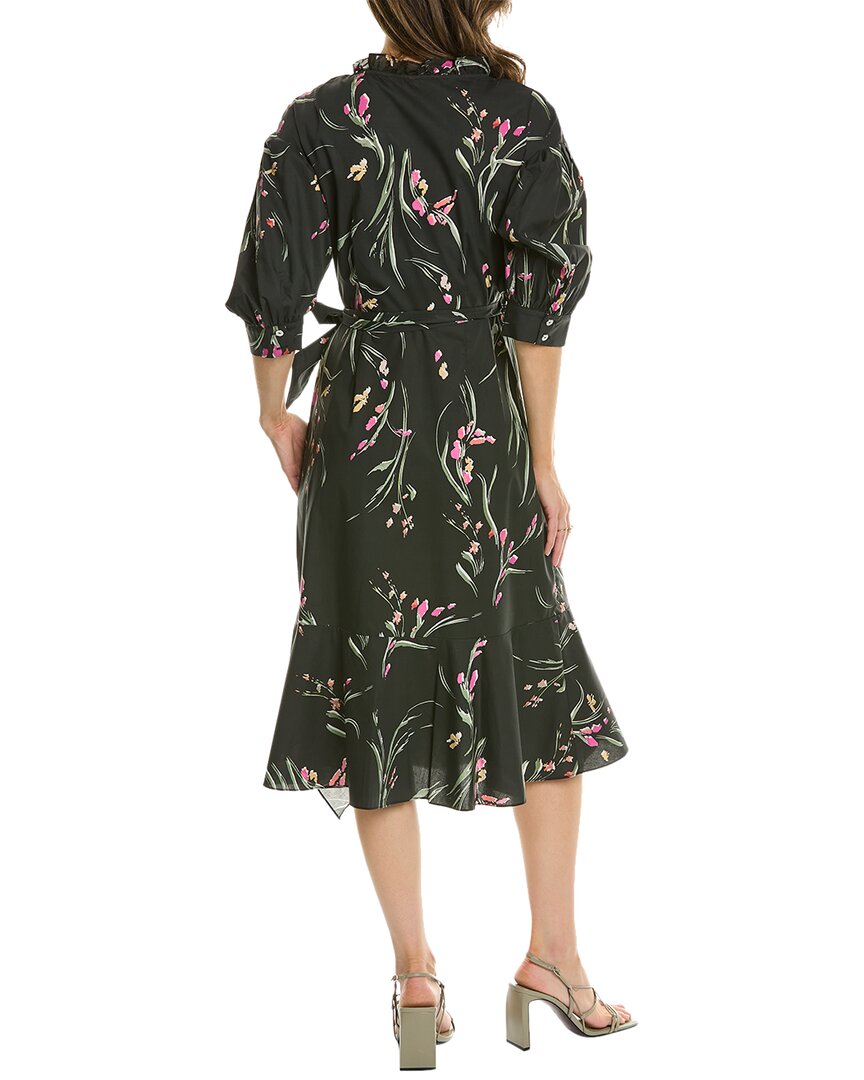 Marchesa Notte Printed Wrap Dress