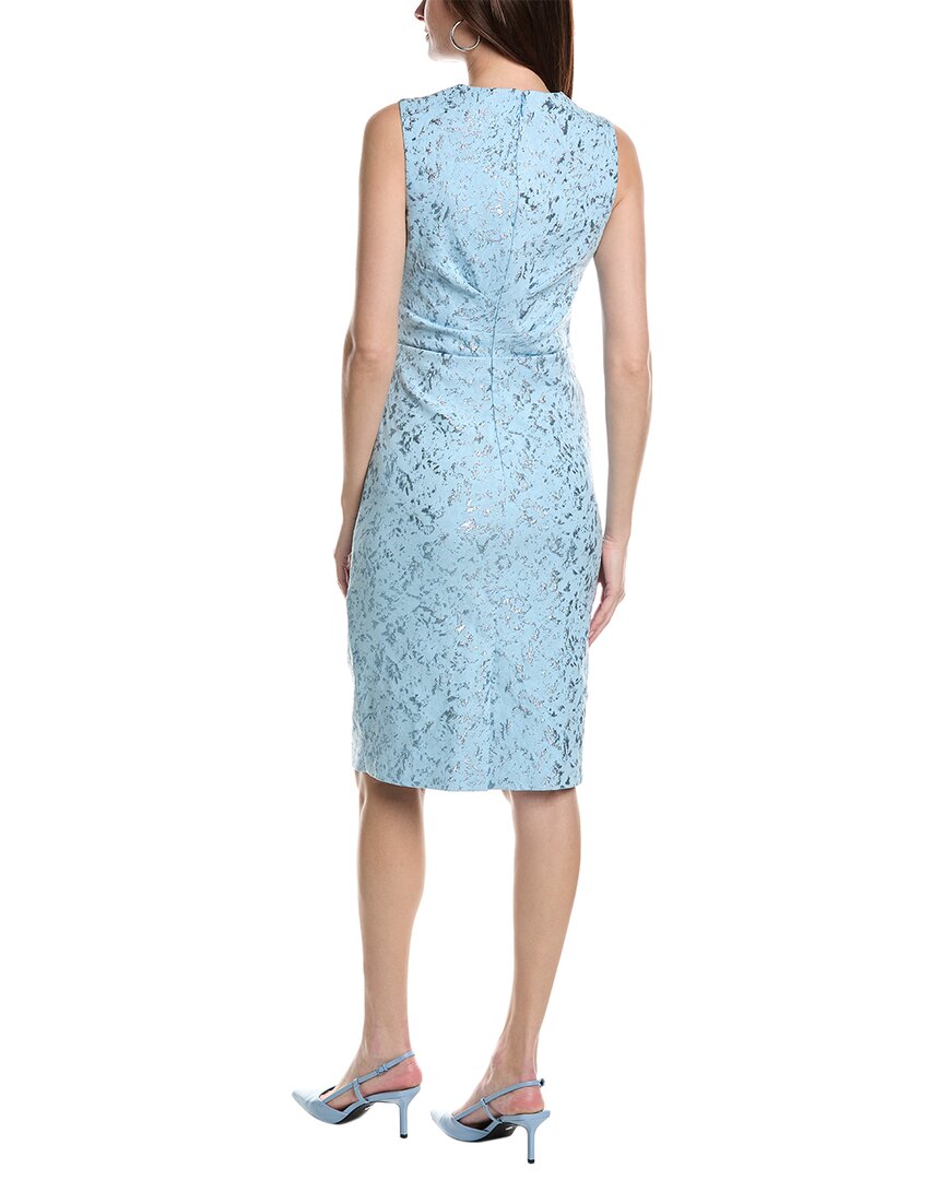 Teri Jon By Rickie Freeman Metallic Jacquard Sheath Dress