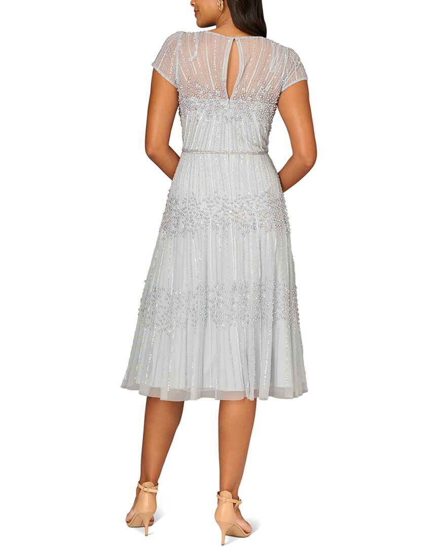 Aidan Mattox Fully Beaded Midi Dress