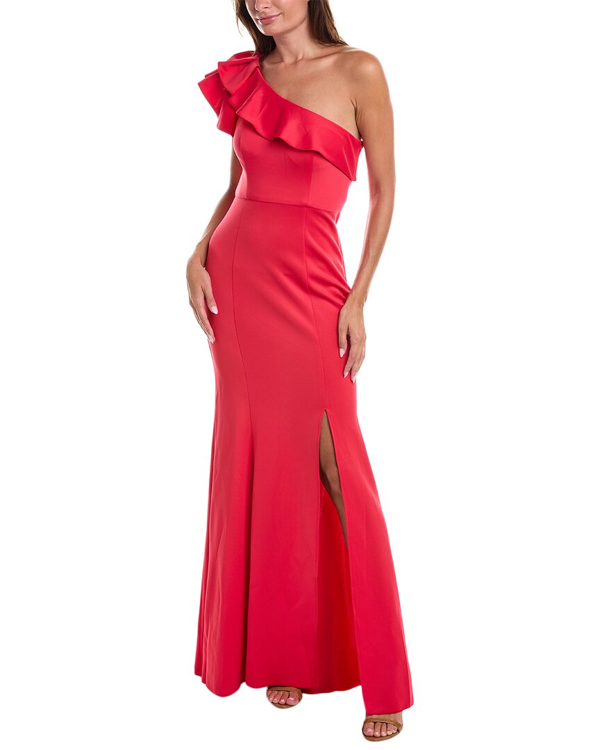 Rene Ruiz One-Shoulder Gown