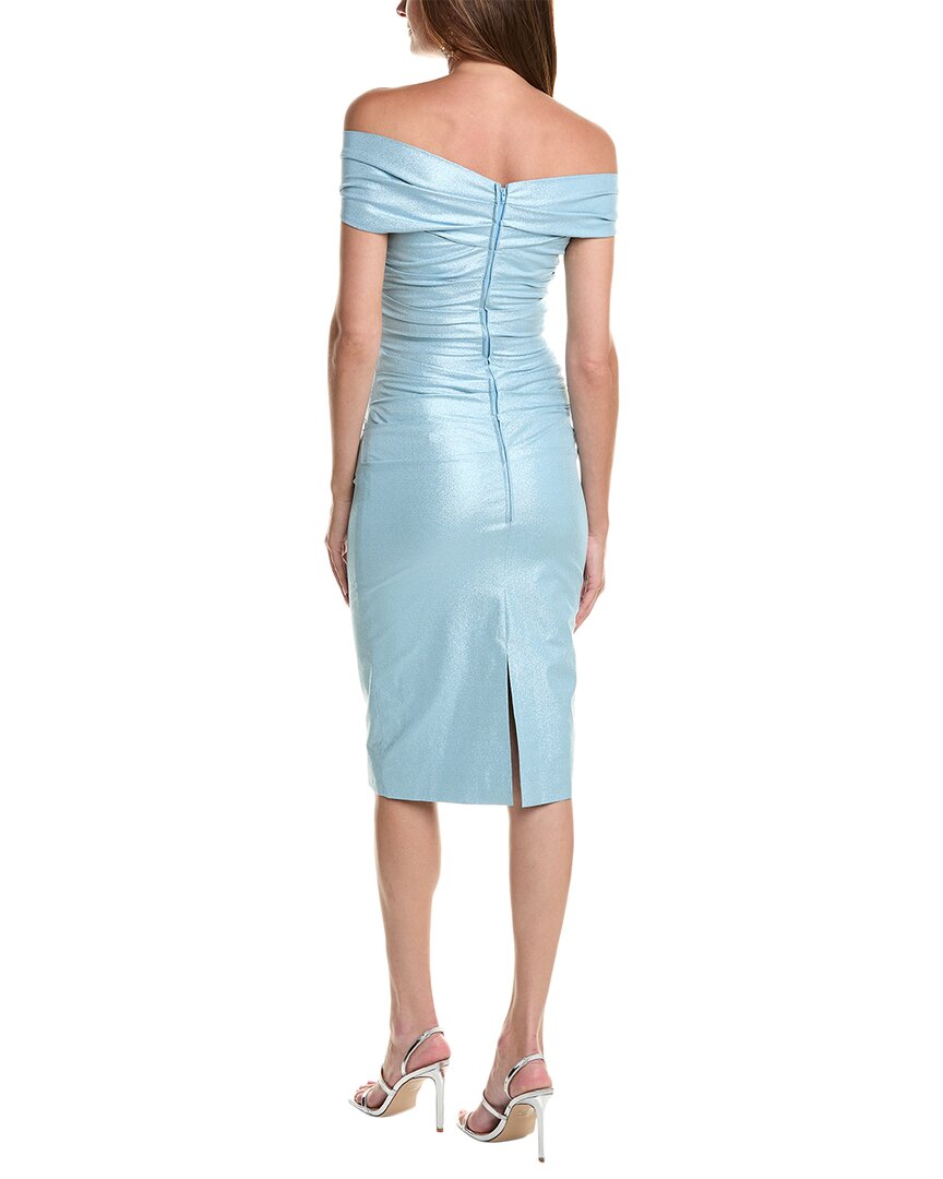 Teri Jon By Rickie Freeman Metallic Taffeta Sheath Dress