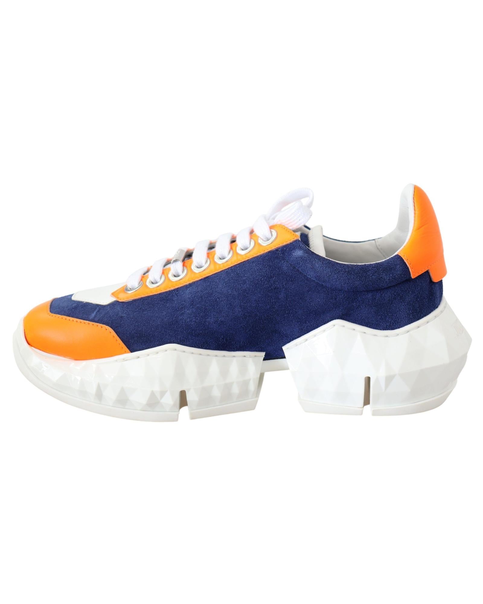 Jimmy Choo  Diamond Sneakers Blue Orange White Mens11