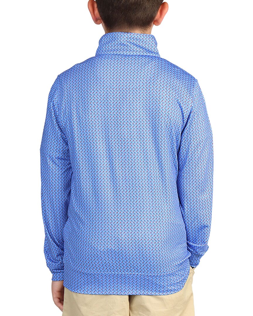 Tailorbyrd Blue Tees Printed Performance 1/4-Zip Pullover