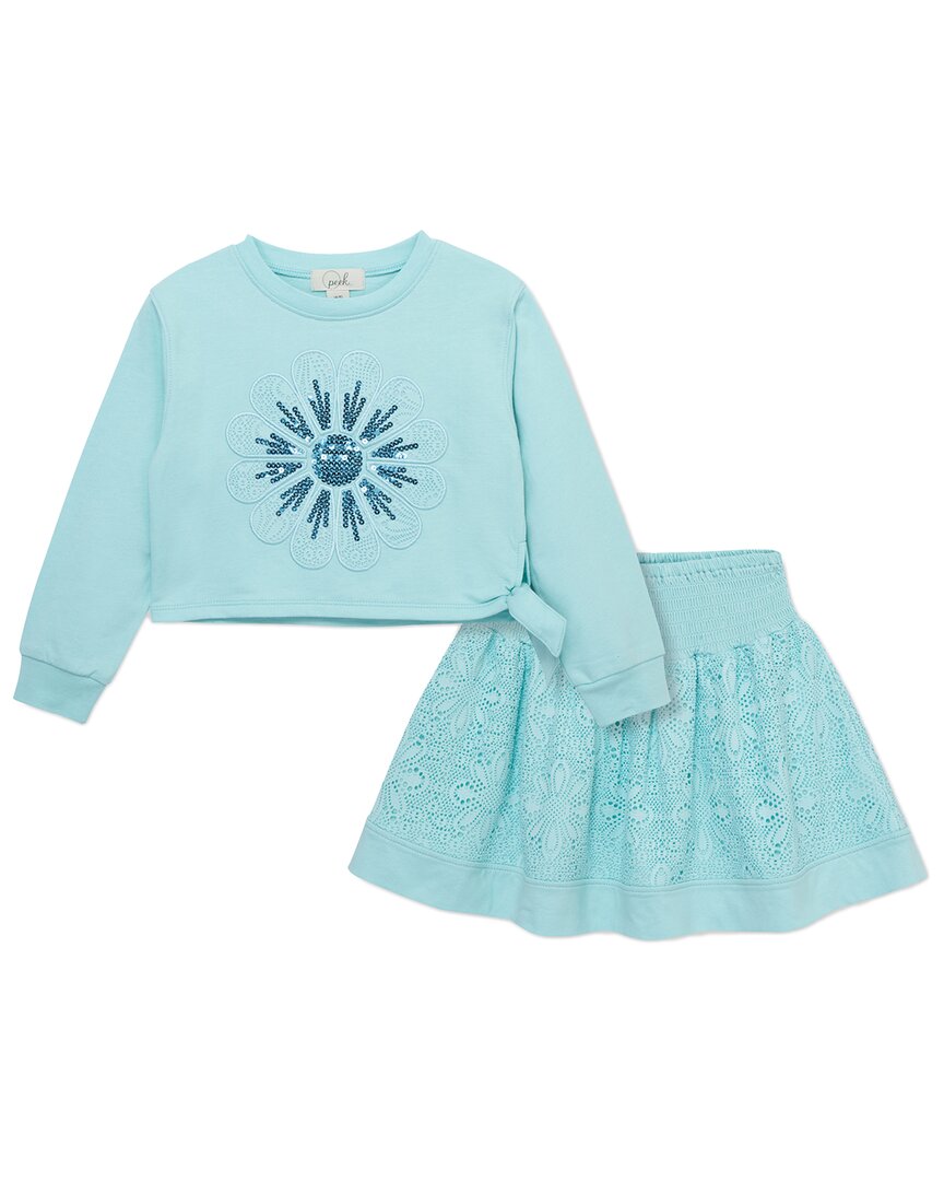 Peek Kids Lace Flower Skirt Set