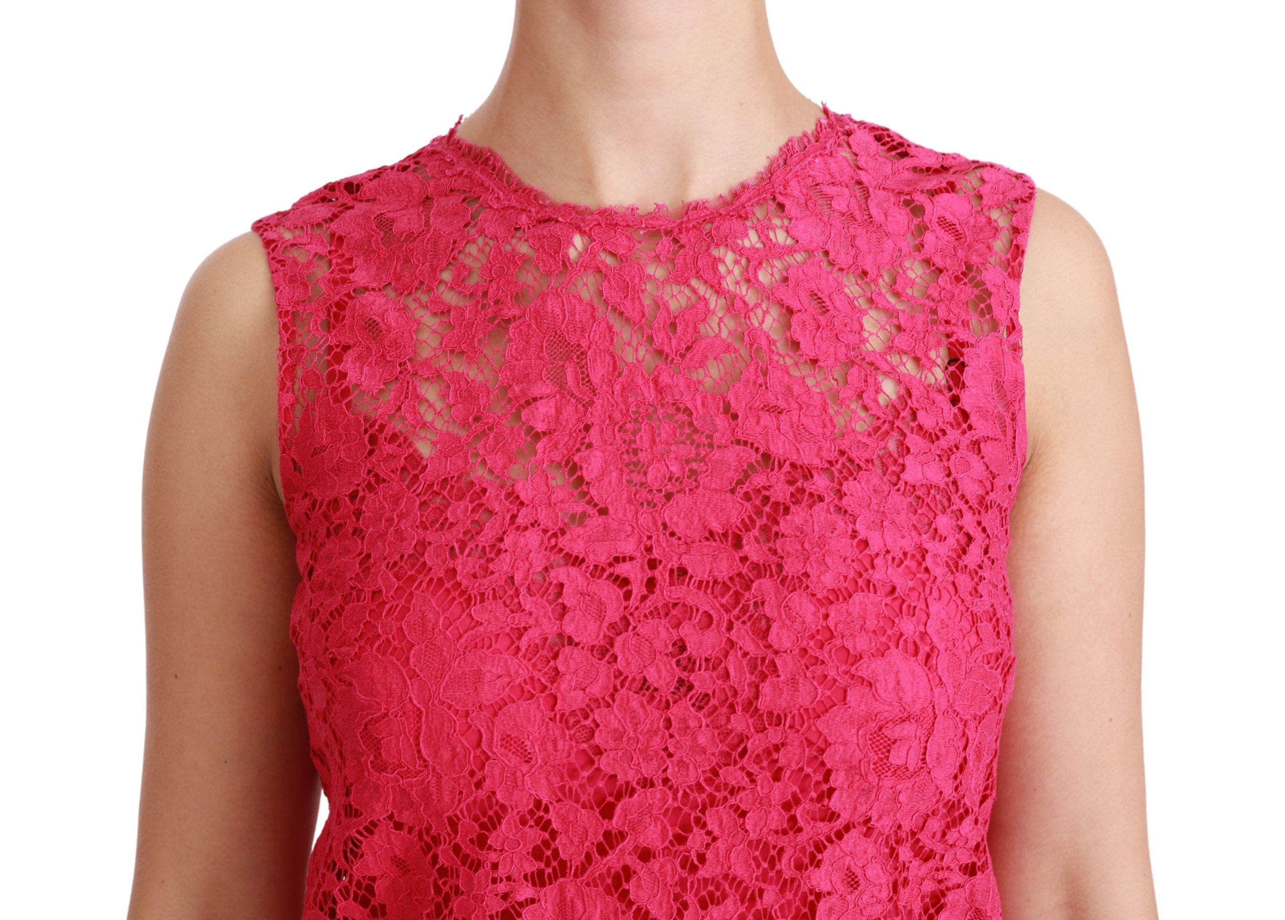 Dolce & Gabbana Floral Lace Shift Gown Mini Dress31