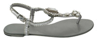 Dolce & Gabbana Gorgeous Crystal Flip Flops from Italy20