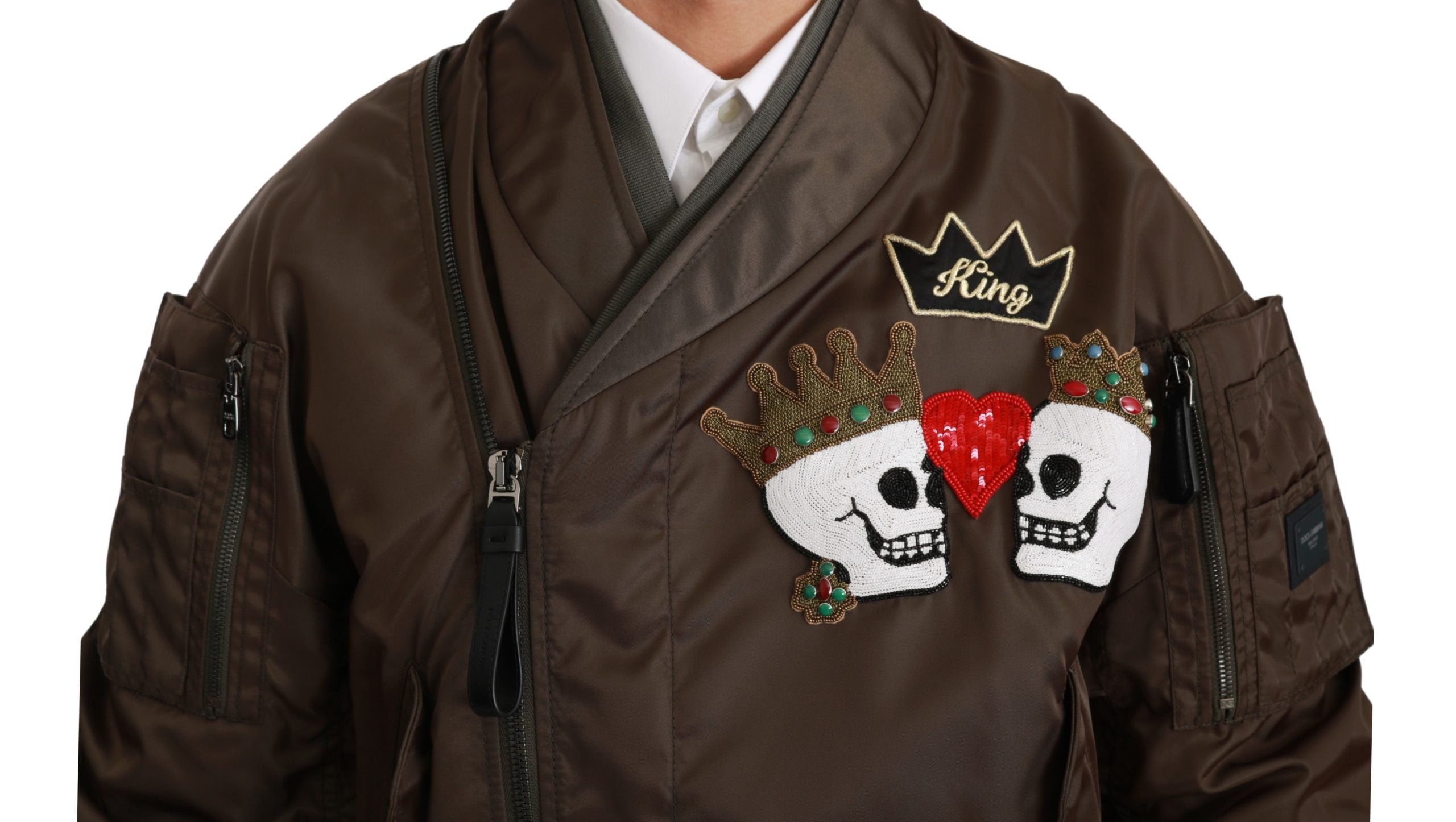 Dolce & Gabbana  Men's King Skull Bomber Jacket