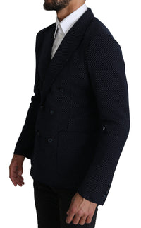 Dolce & Gabbana Dark  Dotted Double Breasted Coat Blazer5