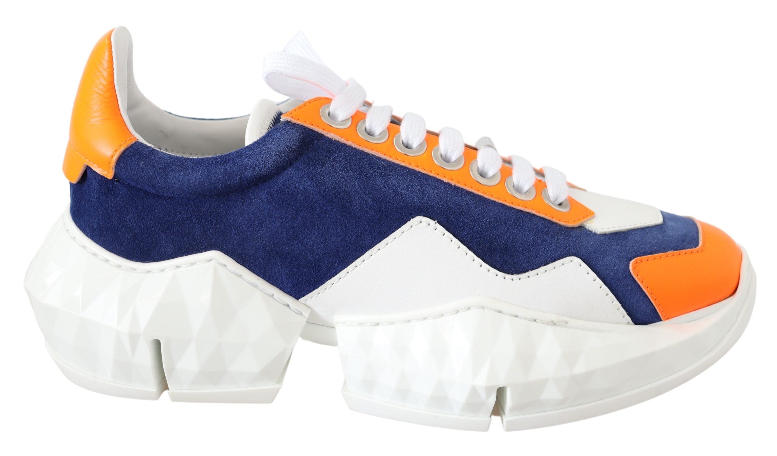 Jimmy Choo  Diamond Sneakers Blue Orange White Mens1