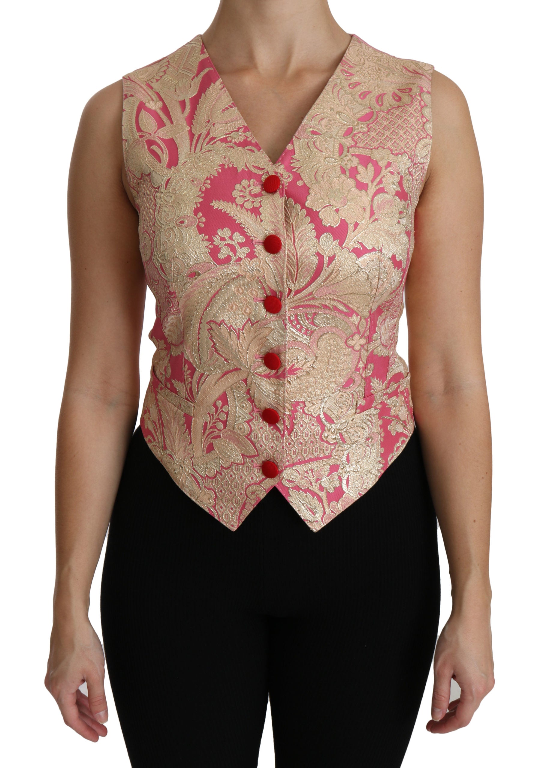 Dolce & Gabbana  Brocade Vest Pink