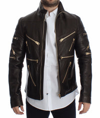 Dolce & Gabbana Lambskin Leather Zipper Jacket5