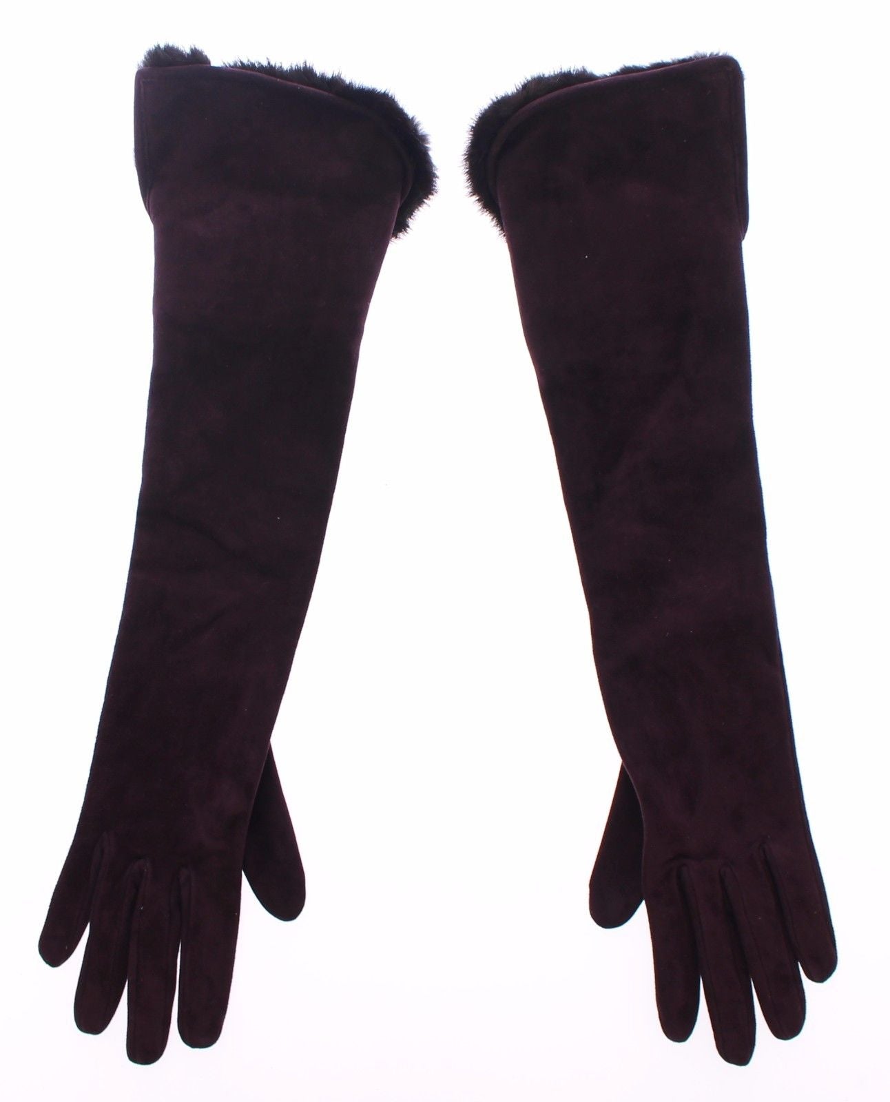 Dolce & Gabbana Mink Fur Goatskin Suede Leather Gloves