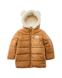 Wippette 3D Cute Bear Applique Quilted Puffer Jacket1