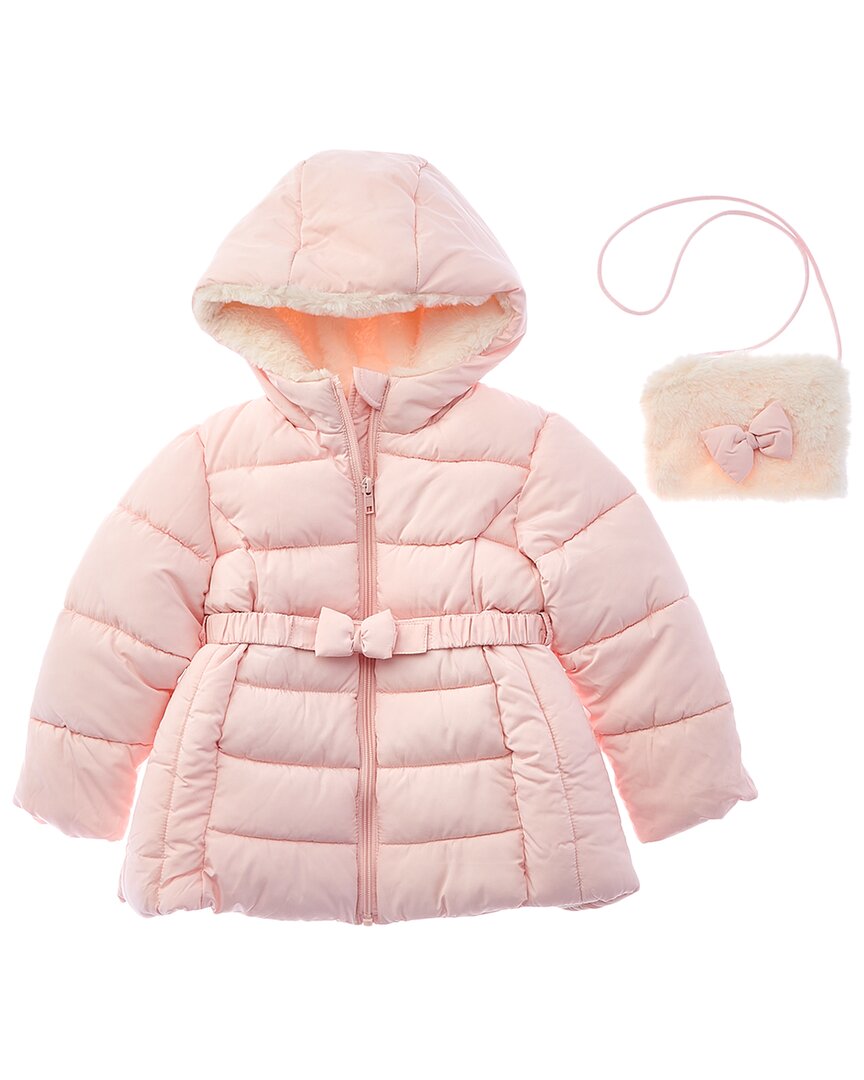 Rothschild Kids Skirted Quilted Coat & Purse