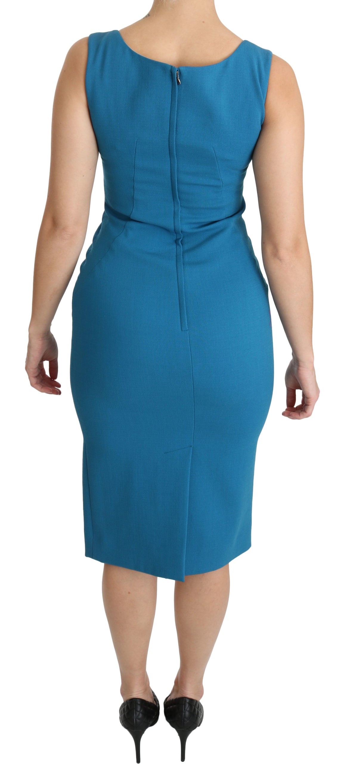 Dolce & Gabbana  Teal Sleeveless Sheath Dress