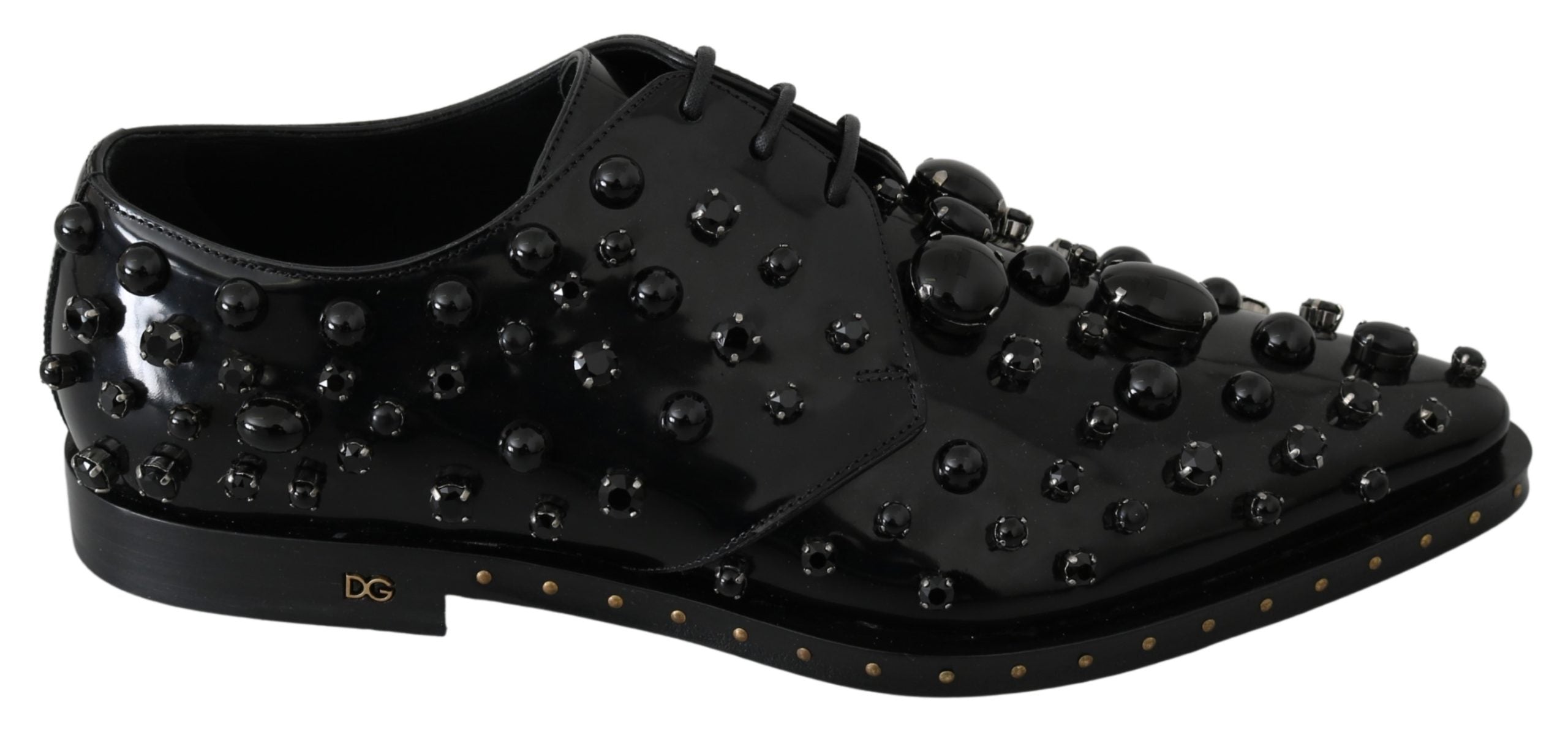 Dolce & Gabbana Leather Crystal Dress Shoes5