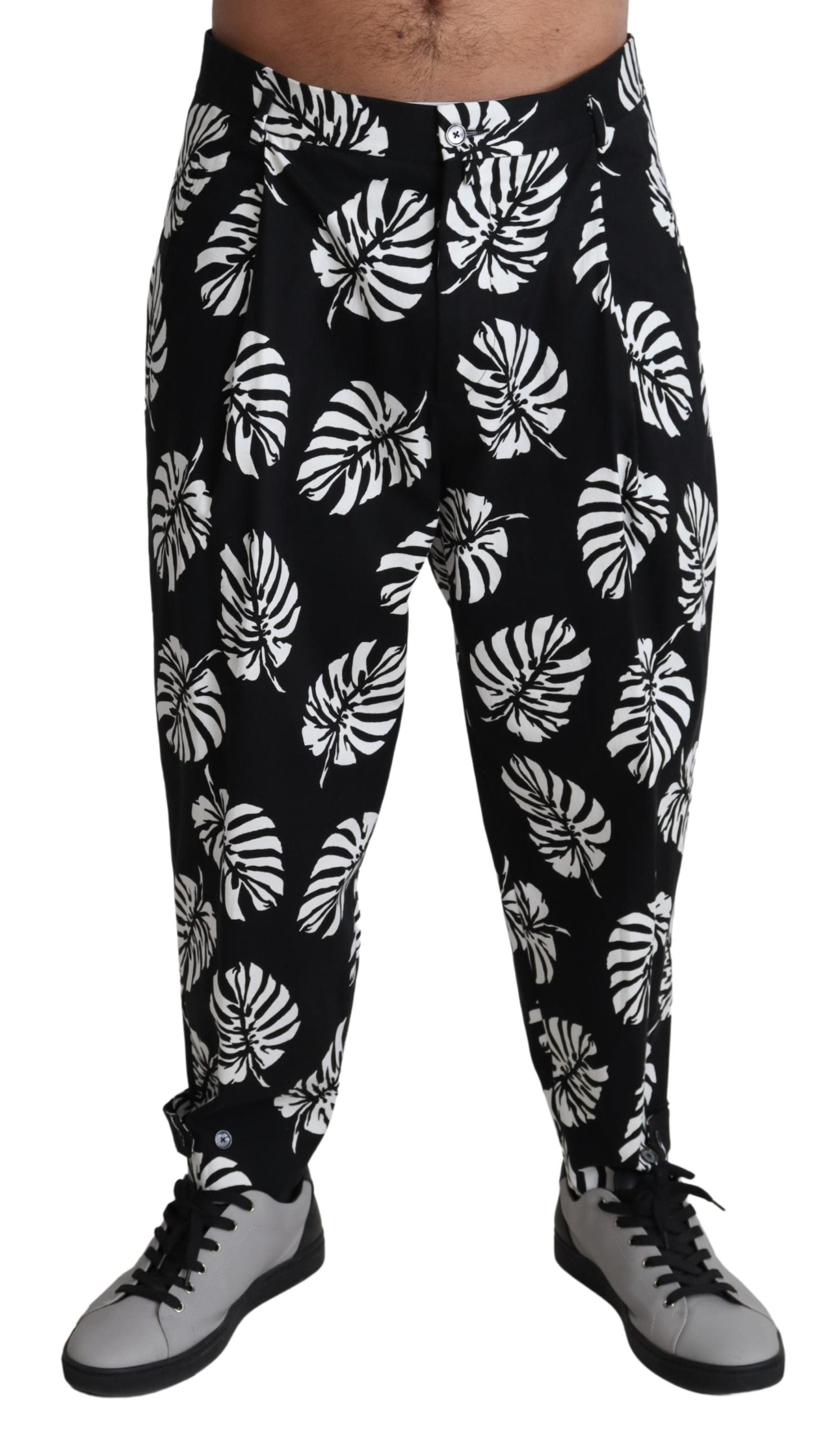 Dolce & Gabbana  Men's Tropical Print Cotton Pants