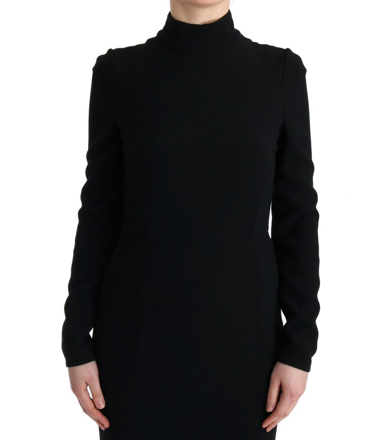 Dolce & Gabbana  Black Long Sleeve Jersey Dress