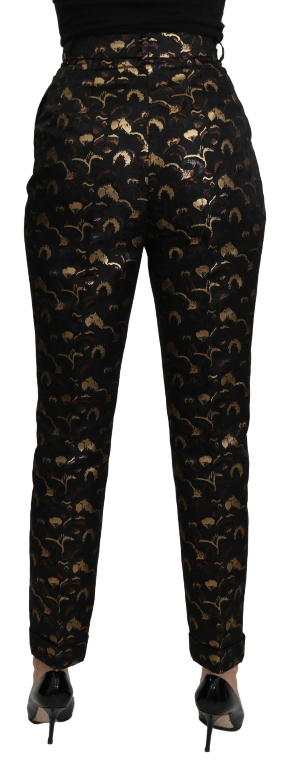 Dolce & Gabbana  Floral Brocade Trousers - Black