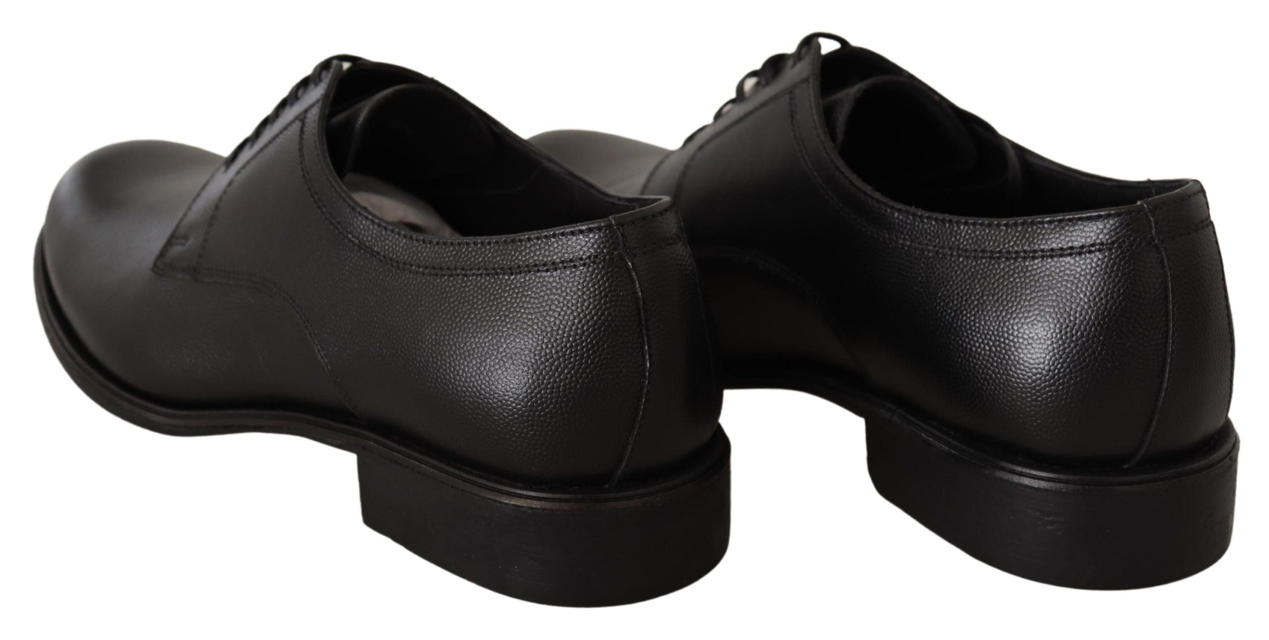 Dolce & Gabbana Elegant Black Leather Derby Men's Shoes