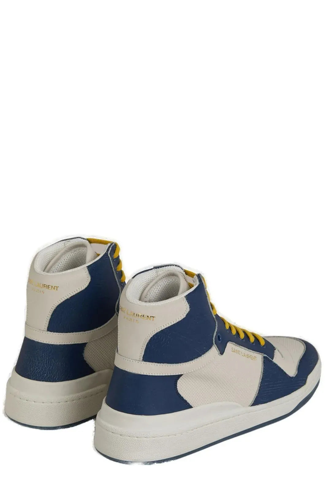 Saint Laurent Elevate Your Style with Mid-Top Blue Luxury Men's Sneakers6