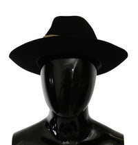 Dolce & Gabbana Elegant Black Lapin Wide Brim Panama Women's Hat1