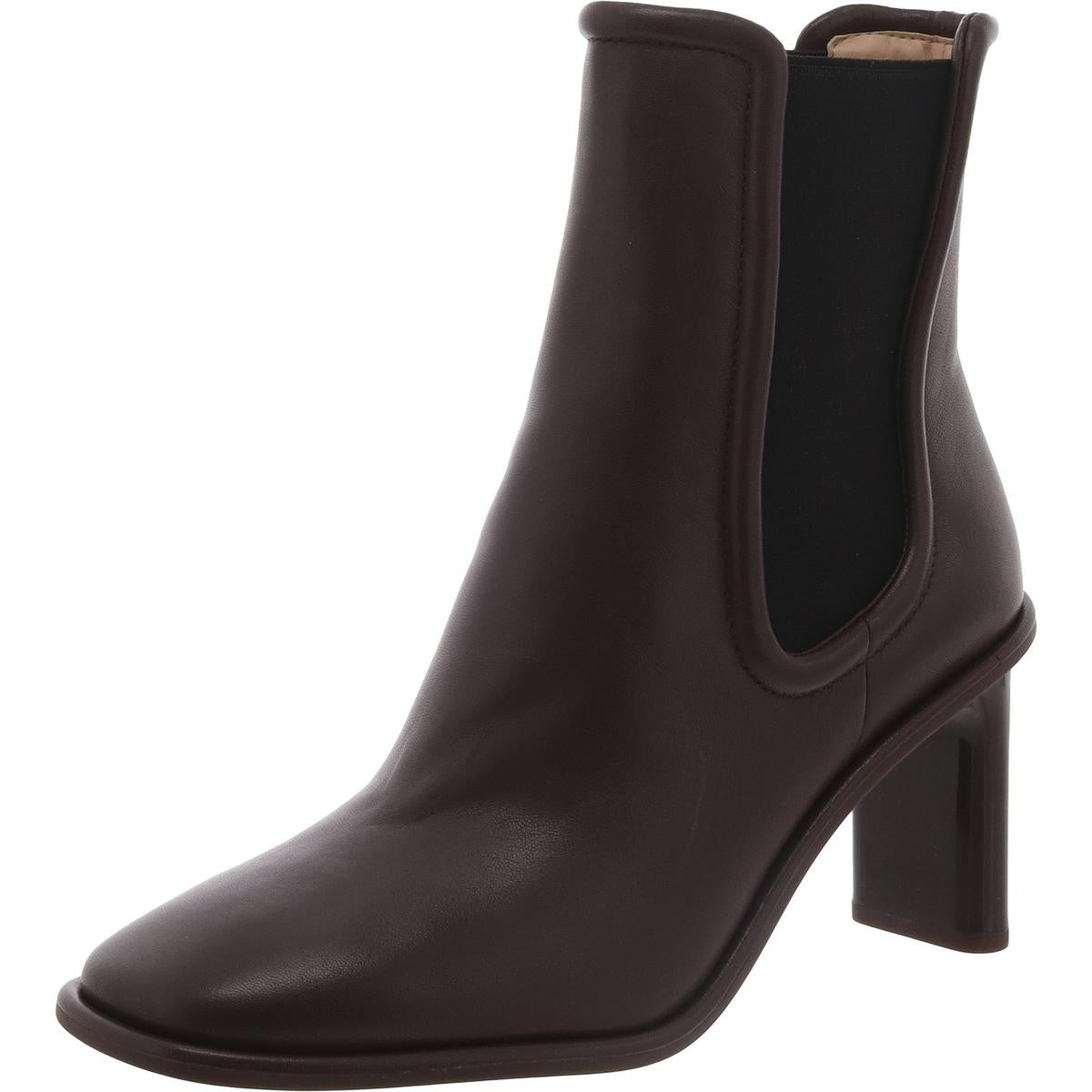 Geneva Womens Leather Pull On Chelsea Boots