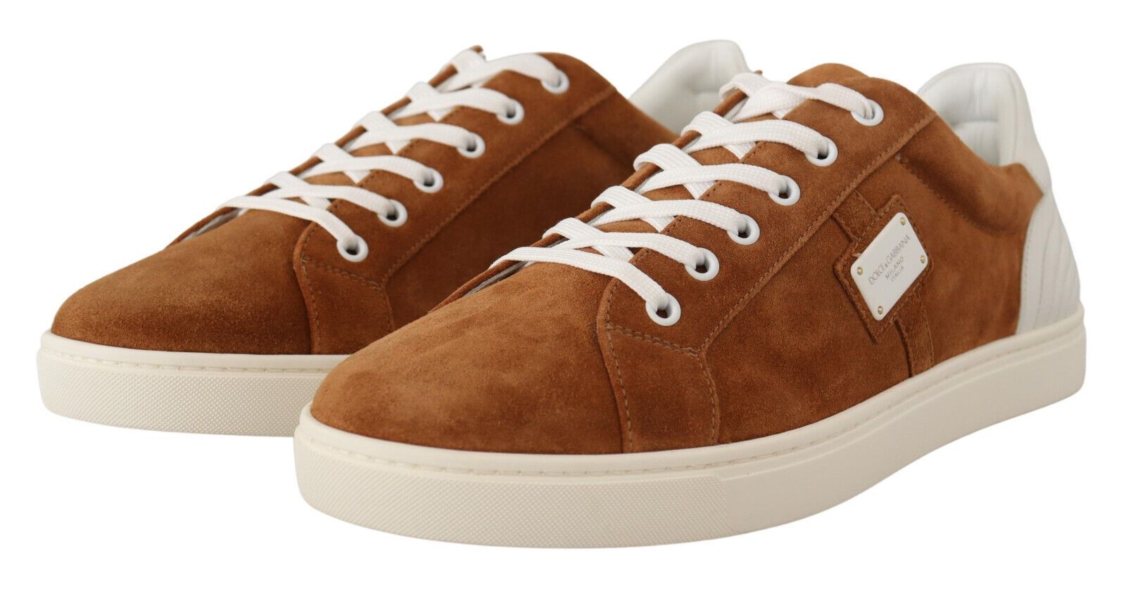 Dolce & Gabbana Elegant Two-Tone Leather Men's Sneakers