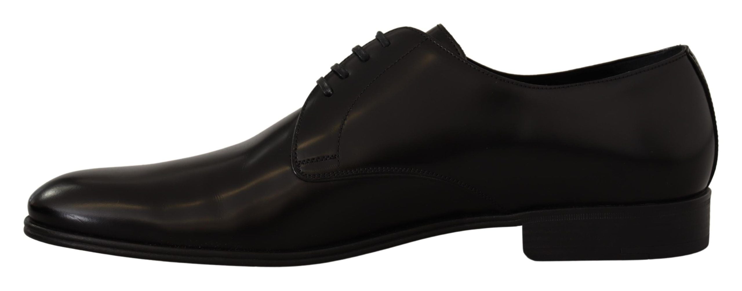 Dolce & Gabbana Elegant Black Leather Derby Men's Shoes