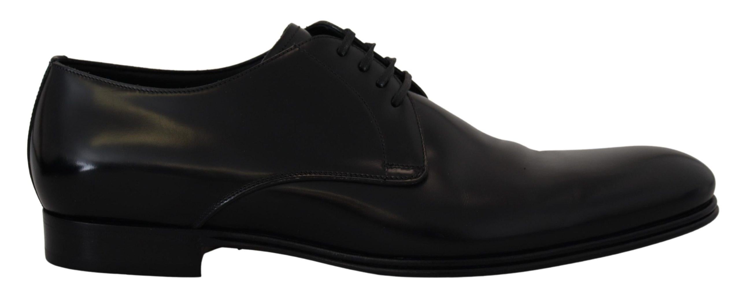 Dolce & Gabbana  Mens Black Leather Oxford Shoes