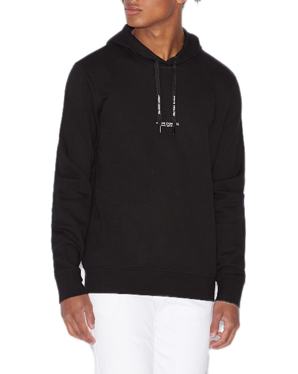 Armani Exchange  Men's Logo Hoodie  Black