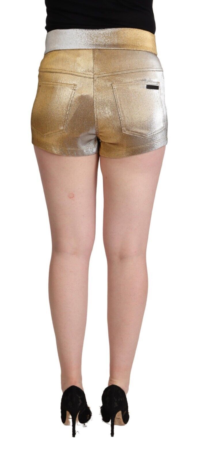 Dolce & Gabbana Elegant Metallic Gold Hot Women's Pants