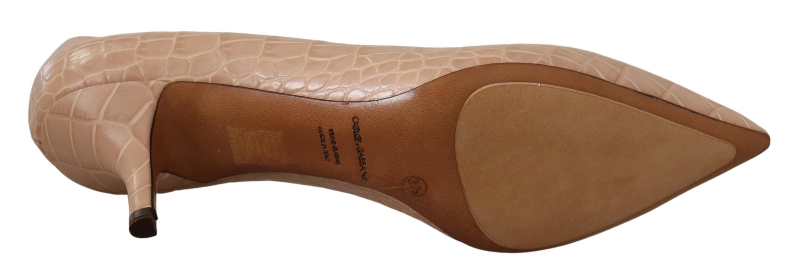 Dolce & Gabbana Elegant Beige Leather Women's Pumps