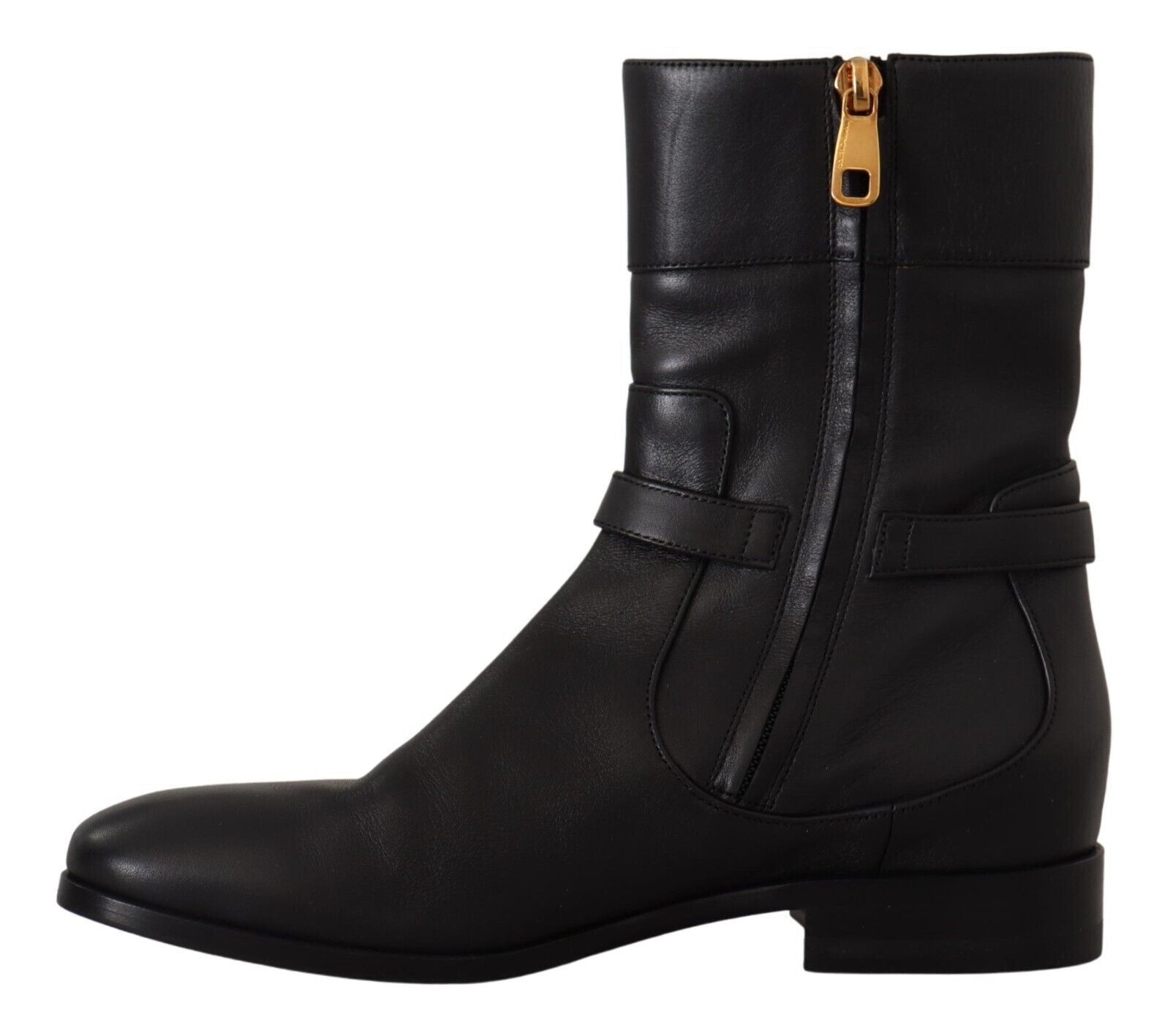 Dolce & Gabbana Elegant Leather Biker Women's Boots