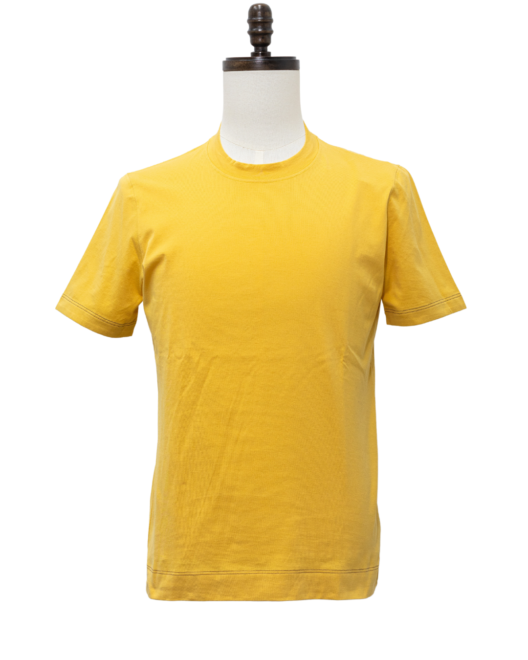 Brunello Cucinelli Mens New Solid Yellow Crew Neck Cotton Tee Shirt1