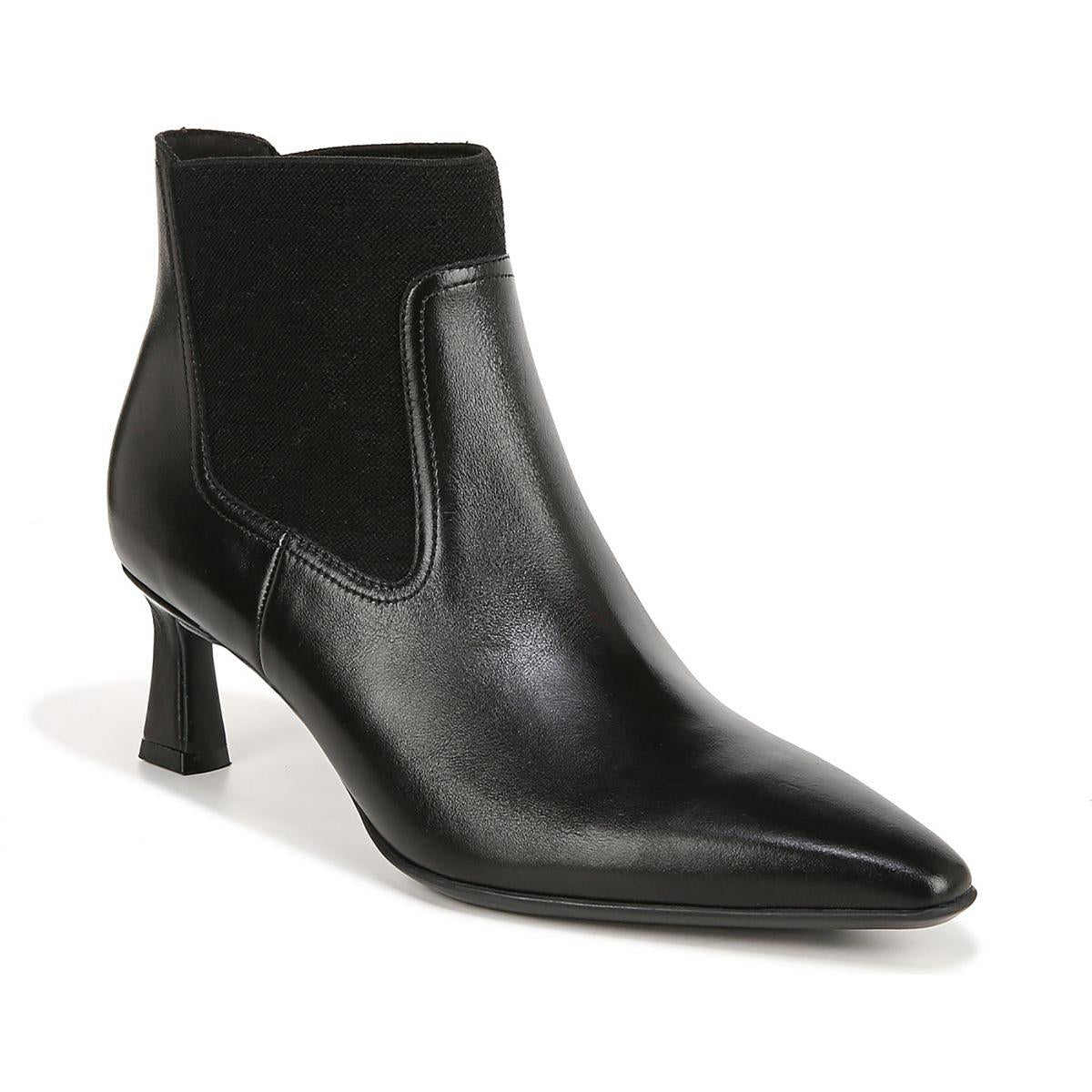 Daya Womens Leather Pointed Toe Chelsea Boots