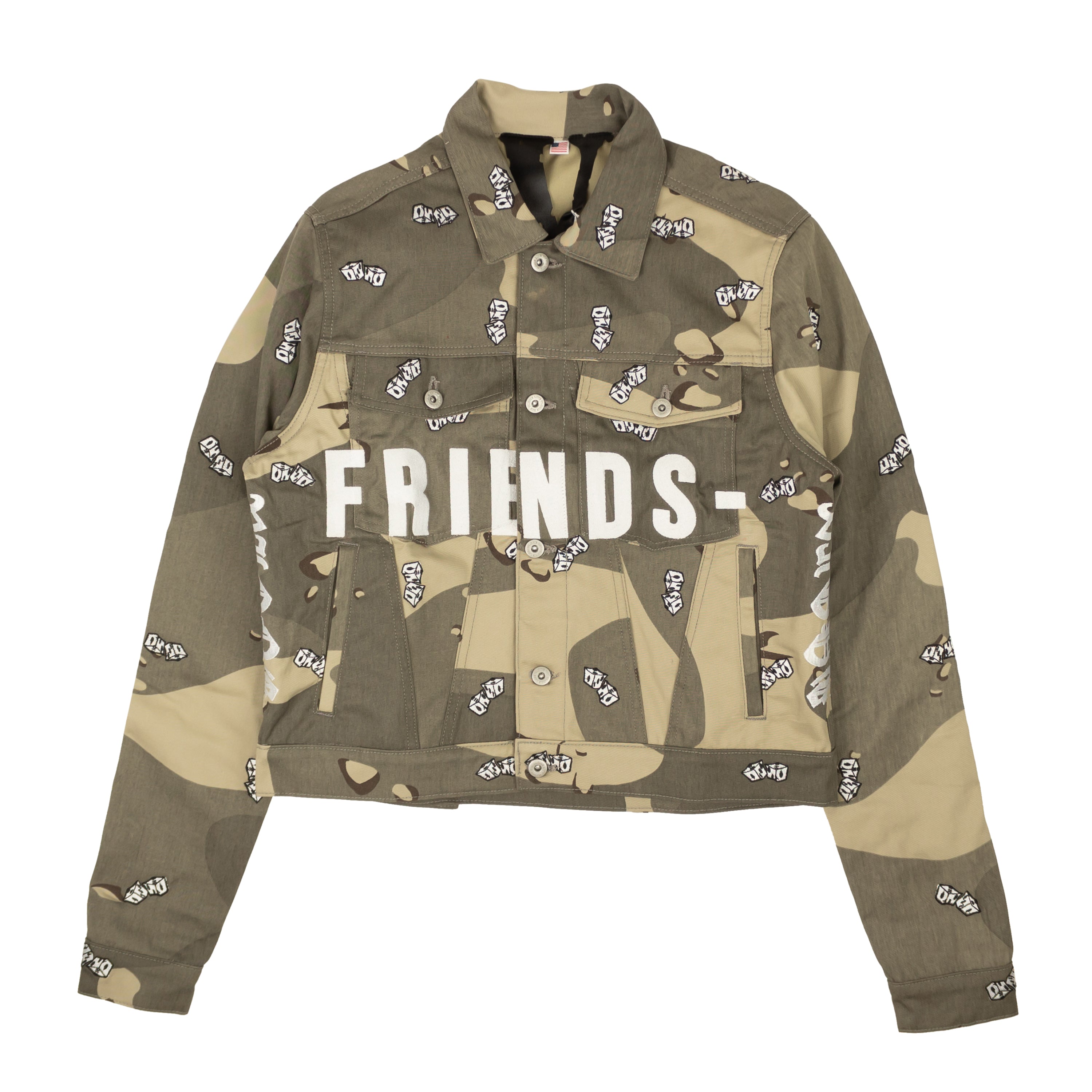 VLONE Beige Green Dice Camo Denim Jacket5