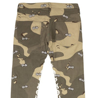 VLONE Beige Green Desert Camo Dice 5 Pocket Jeans4