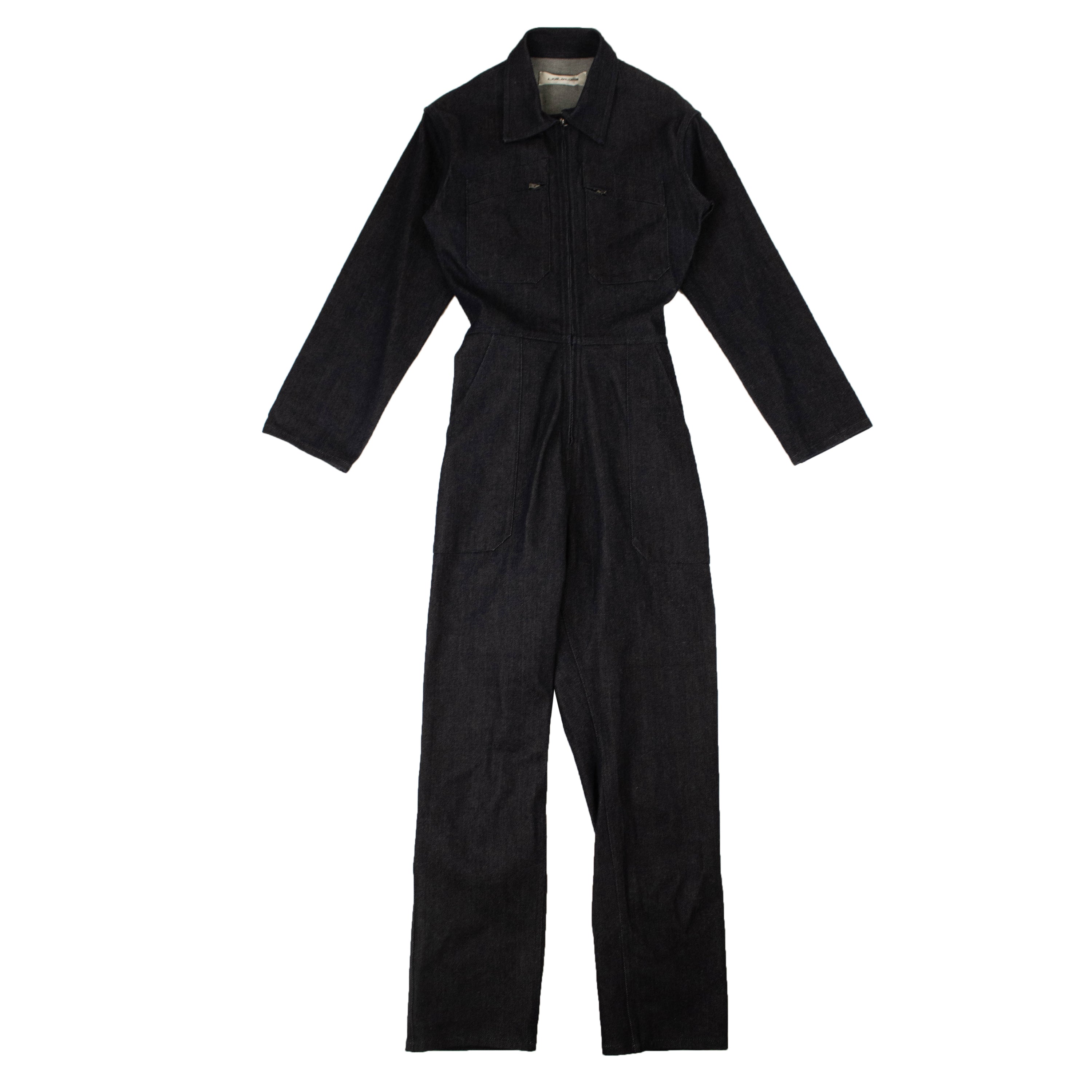 A_Plan_Application Blue Denim Fitted Jumpsuit1