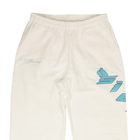 SICKO X 375 White Cotton Light Blue Logo Print Sweatpants2