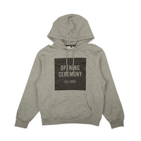 Opening Ceremony GREY TORCH UNISEX BOX LOGO HOODIE1