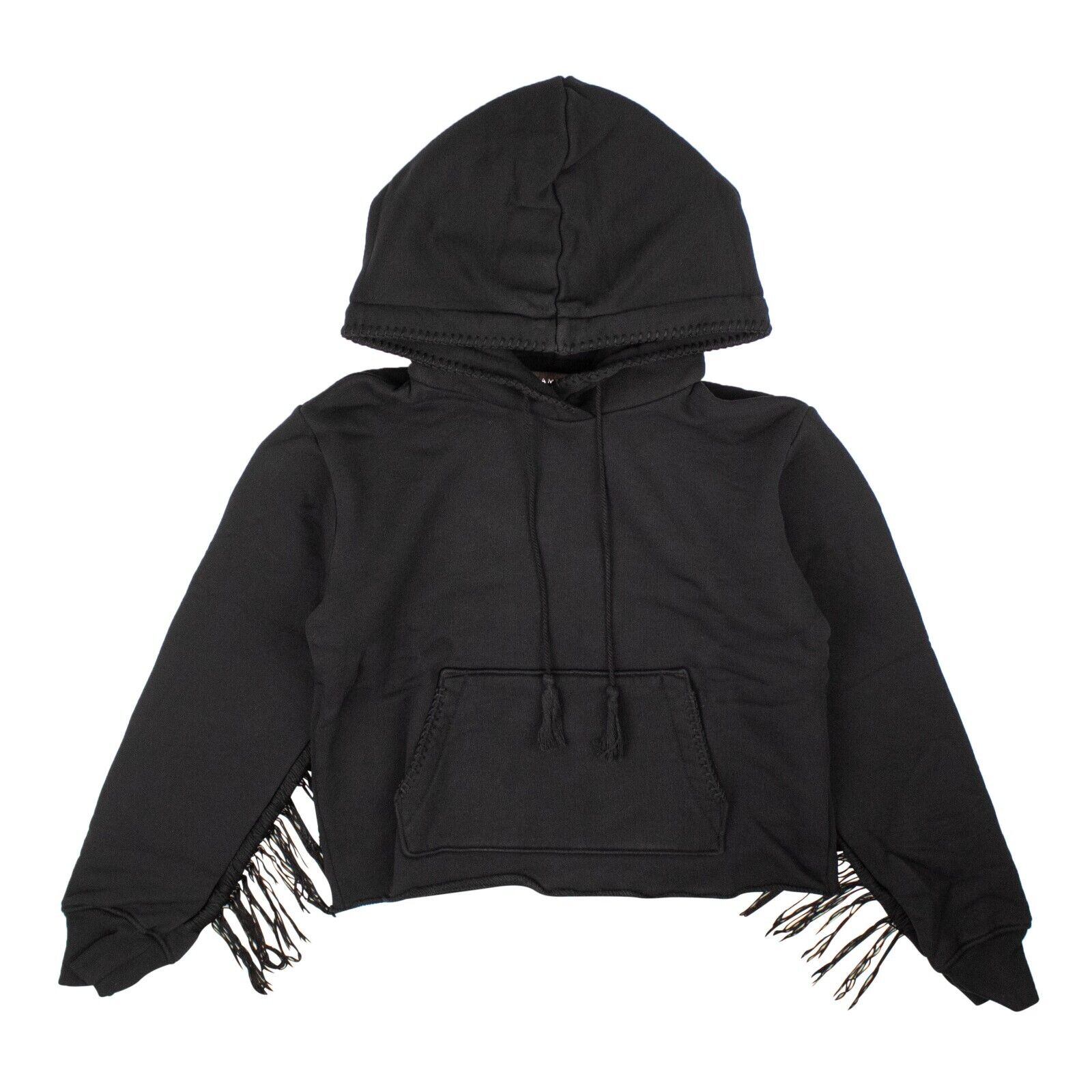 AMR-XHDS-0117/M Y0W02457TE_BLK Black Amiri Fringe Hoodie7