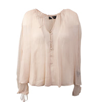 AMR-XTPS-0248/38 Y0W10303CH_NUD Nude Amiri Crinkle Chiffon LS Blouse3