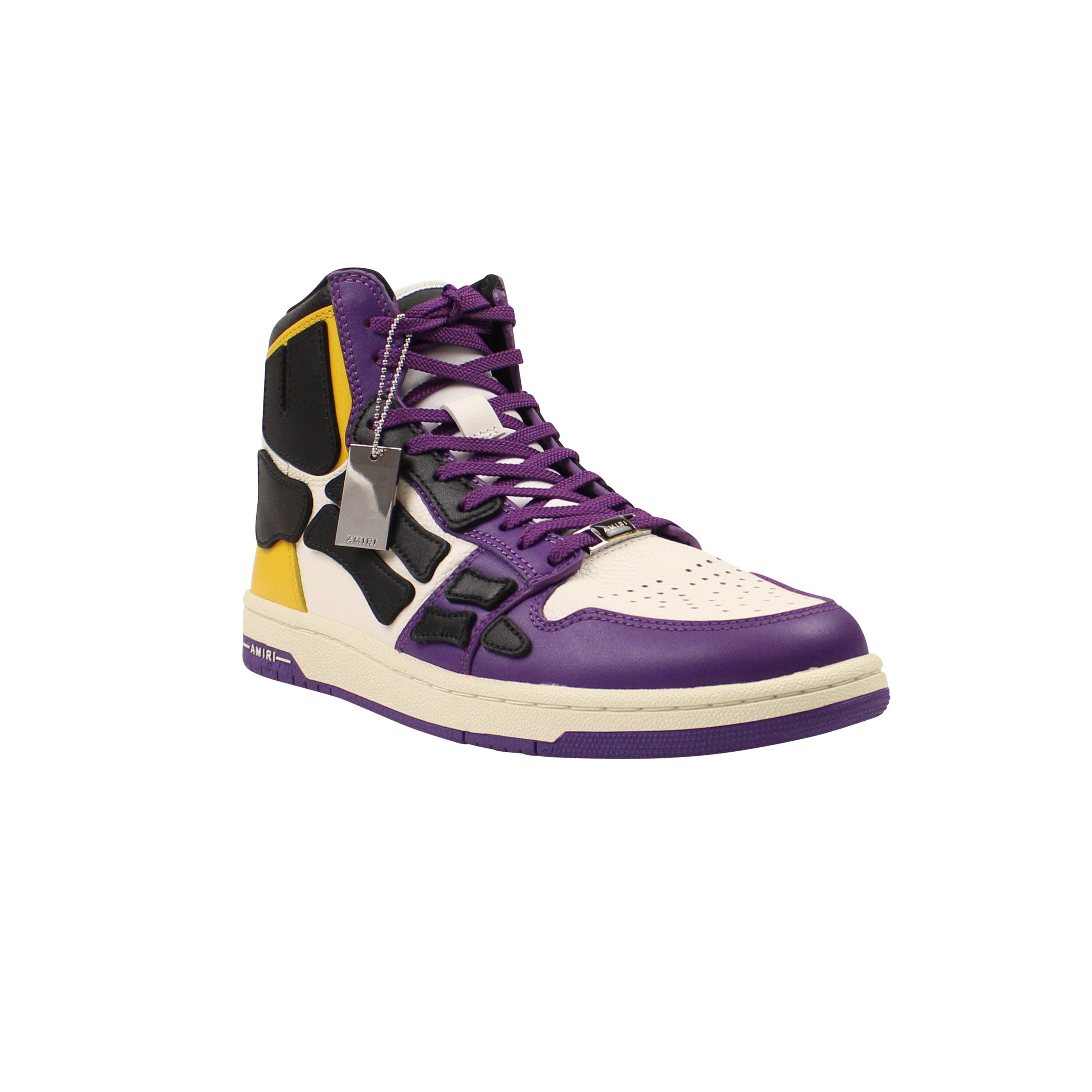 Amiri SKEL TOP HI Purple&White&Gold Sneakers1